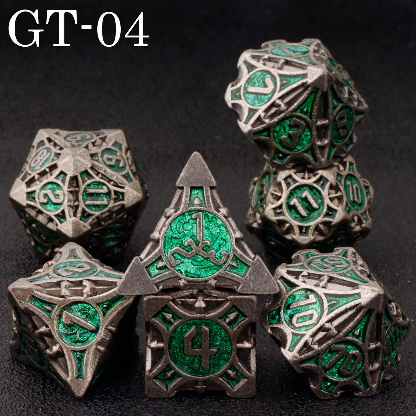 Dnd metal dice set ,red metal dice set for dungeons and dragons ,sharp edge d&d dice set