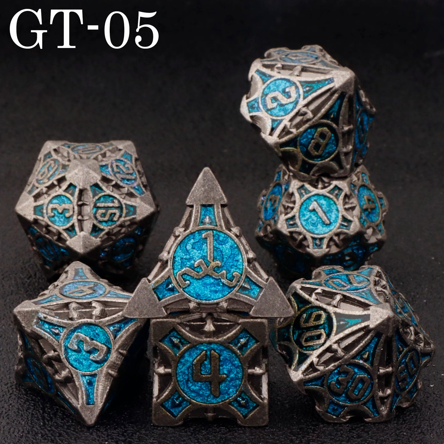Dnd metal dice set ,red metal dice set for dungeons and dragons ,sharp edge d&d dice set