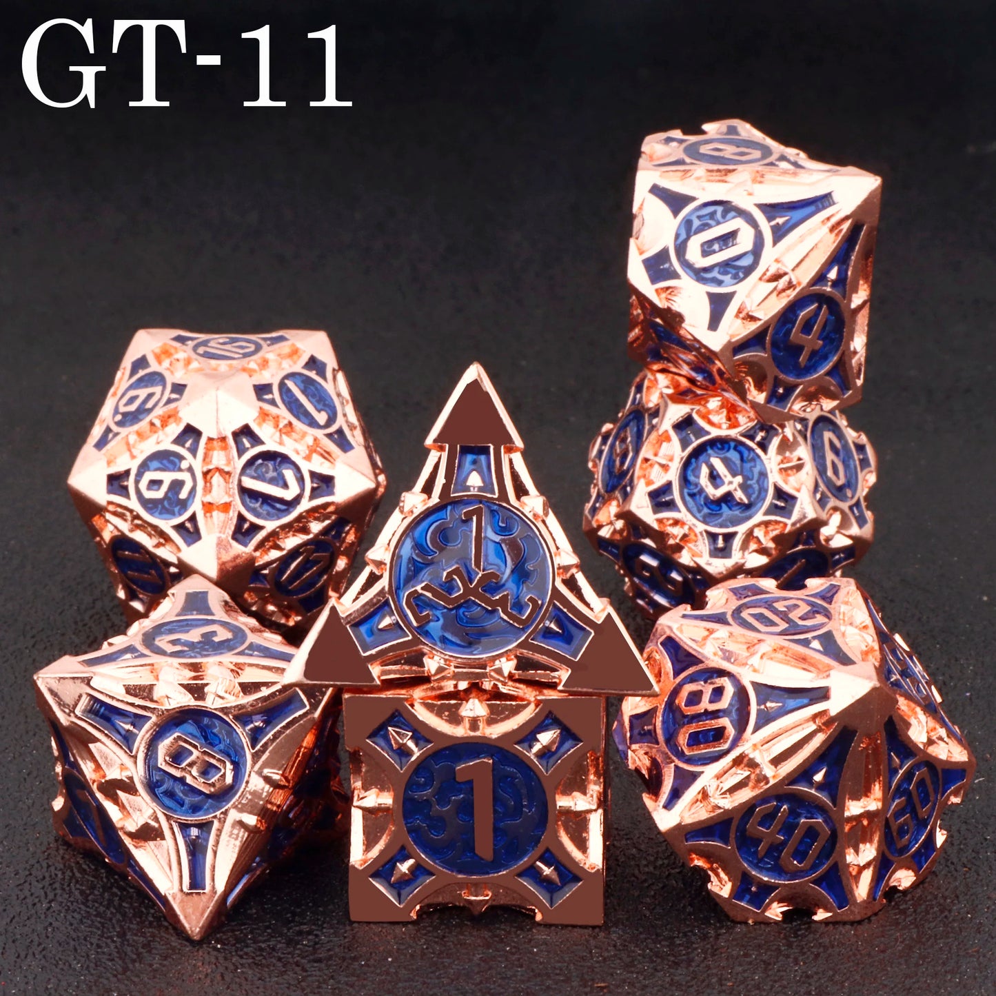 Dnd metal dice set ,red metal dice set for dungeons and dragons ,sharp edge d&d dice set