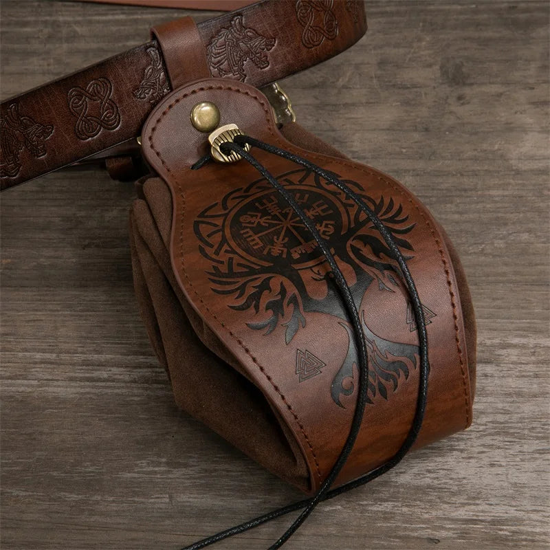 PU Leather Bag For DND Dice Game Tray 5 Celtic Designs Cute Drawstring Pouch For D&D Roleplaying RPG Gift Ideas Coin Purse