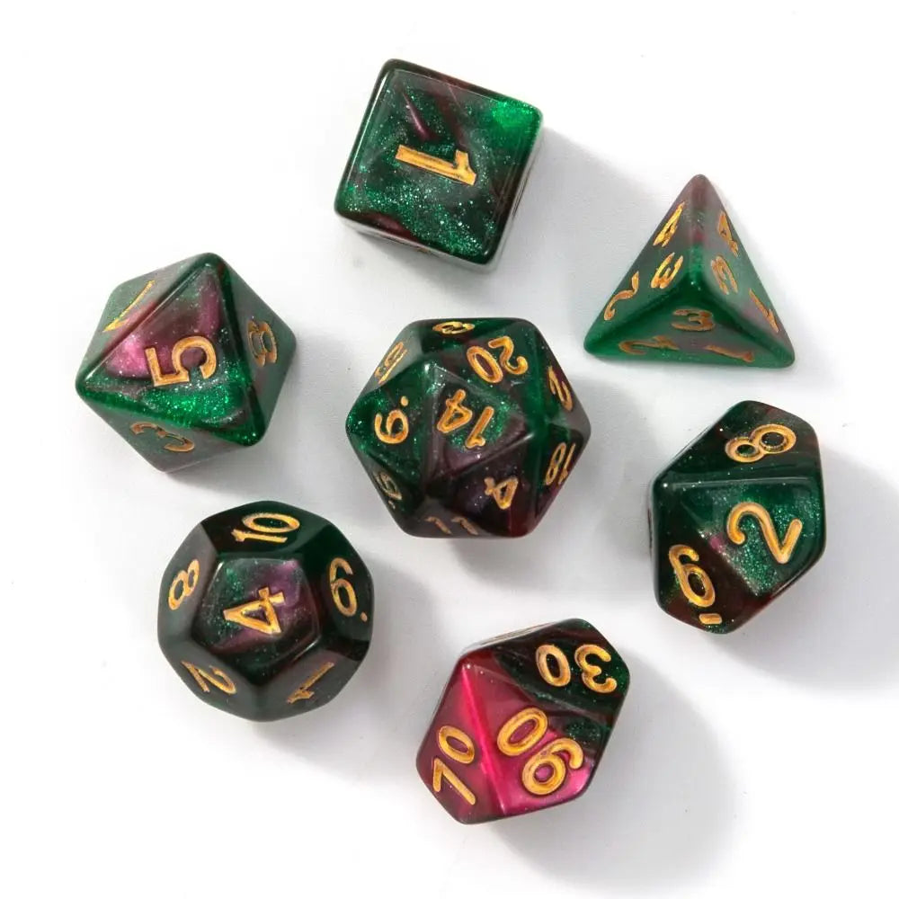 Multi-Sided 7-Die Dice Set Game Dice For TRPG DND Accessories Polyhedral Dice For Board Card Game Math Games