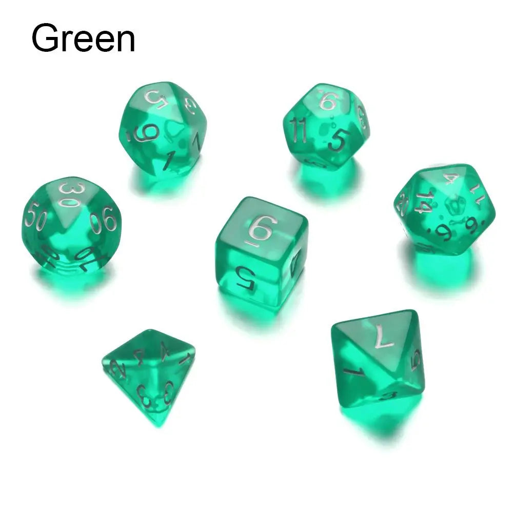 7Pcs Polyhedral Dice Double-Colors Polyhedral Game Dice for RPG Dungeons and Dragons DND RPG D20 D12 D10 D8 D6 D4 Table Game