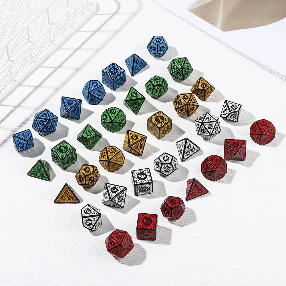 Multi-Sided 7-Die Dice Set Game Dice For TRPG DND Accessories Polyhedral Dice For Board Card Game Math Games