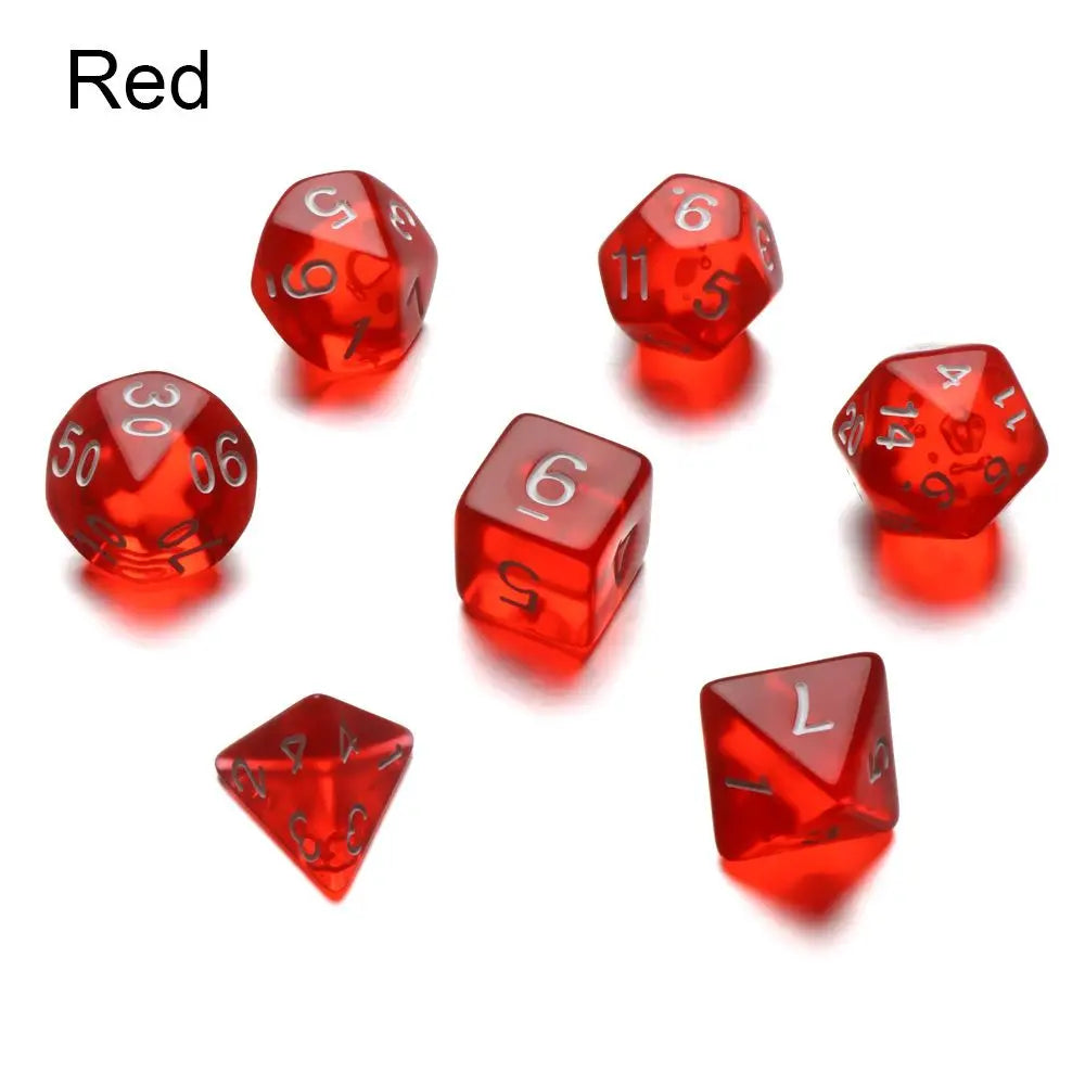 7Pcs Polyhedral Dice Double-Colors Polyhedral Game Dice for RPG Dungeons and Dragons DND RPG D20 D12 D10 D8 D6 D4 Table Game