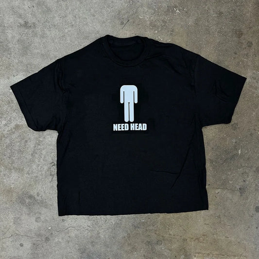 Vintage Y2K Cotton Need Head T-shirt