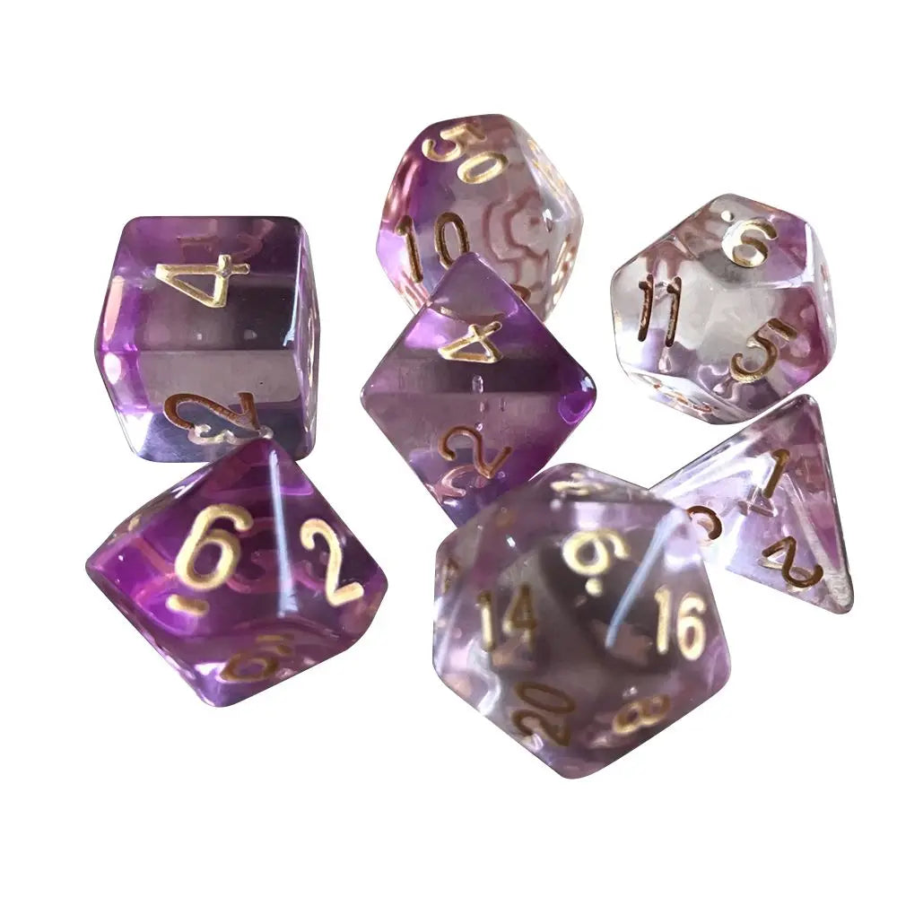 7Pcs Polyhedral Dice Double-Colors Polyhedral Game Dice for RPG Dungeons and Dragons DND RPG D20 D12 D10 D8 D6 D4 Table Game