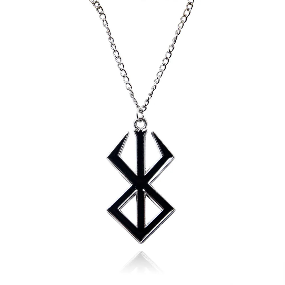 Anime Berserk Symbol Logo Necklace Trendy Fashion Guts Sword Logo Pendants Cosplay Jewelry Decoration Necklace Props Gifts 2024