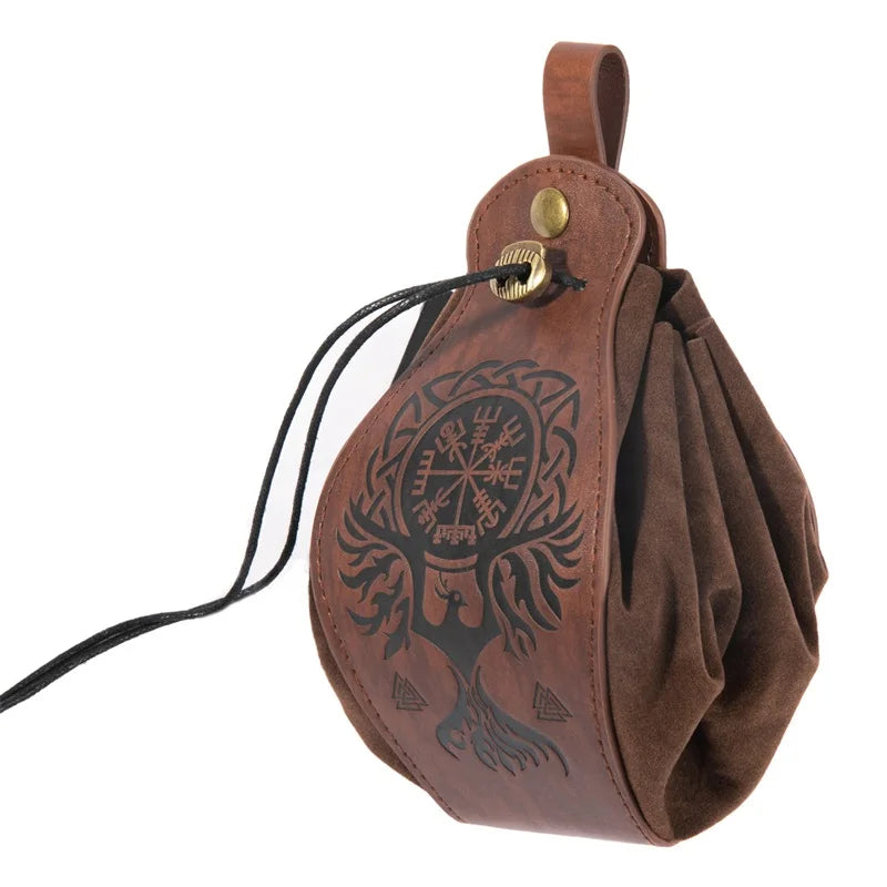 PU Leather For DND Dice Bag Tray 5 Celtic Designs Cute Drawstring Pouch For D&D Roleplaying RPG Gift Ideas Coin Purse