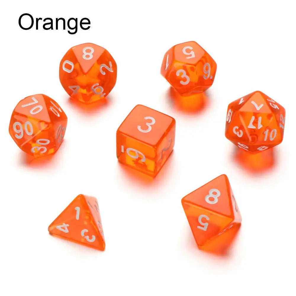 7Pcs Polyhedral Dice Double-Colors Polyhedral Game Dice for RPG Dungeons and Dragons DND RPG D20 D12 D10 D8 D6 D4 Table Game