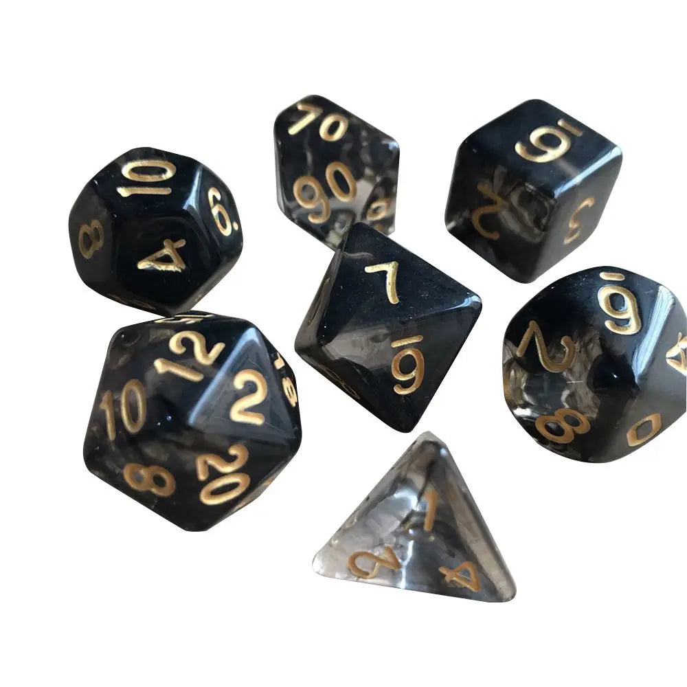 7Pcs Polyhedral Dice Double-Colors Polyhedral Game Dice for RPG Dungeons and Dragons DND RPG D20 D12 D10 D8 D6 D4 Table Game