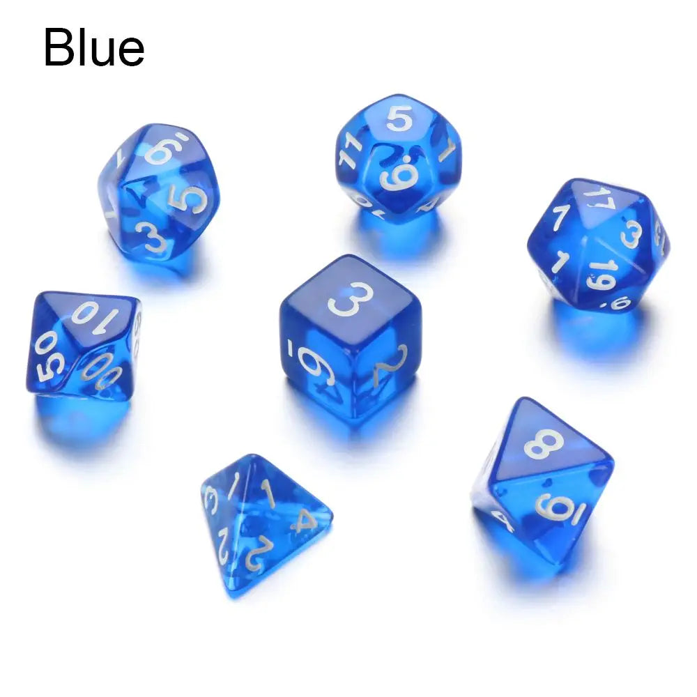 7Pcs Polyhedral Dice Double-Colors Polyhedral Game Dice for RPG Dungeons and Dragons DND RPG D20 D12 D10 D8 D6 D4 Table Game