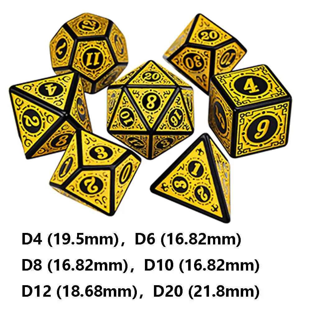 Multi-Sided 7-Die Dice Set Game Dice For TRPG DND Accessories Polyhedral Dice For Board Card Game Math Games