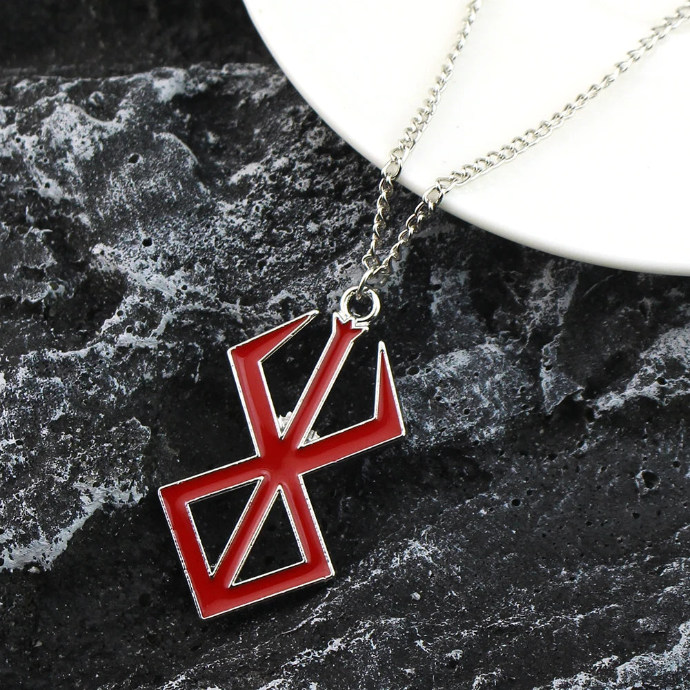 Berserker Rune Symbol Necklace Nordic Logo Steel Emblem Norse Amulet Talisman Sign Necklace Jewelry