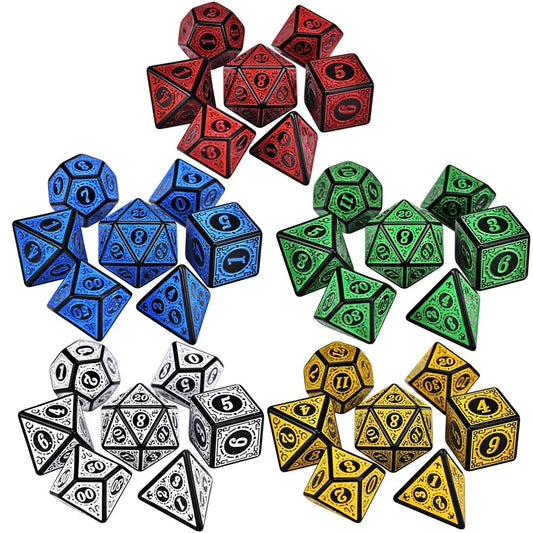 Multi-Sided 7-Die Dice Set Game Dice For TRPG DND Accessories Polyhedral Dice For Board Card Game Math Games