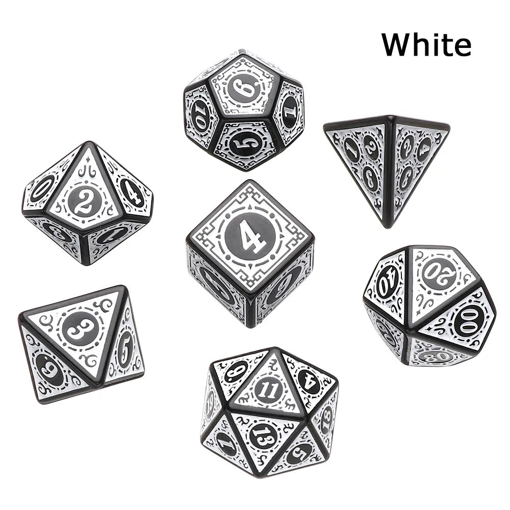 Multi-Sided 7-Die Dice Set Game Dice For TRPG DND Accessories Polyhedral Dice For Board Card Game Math Games