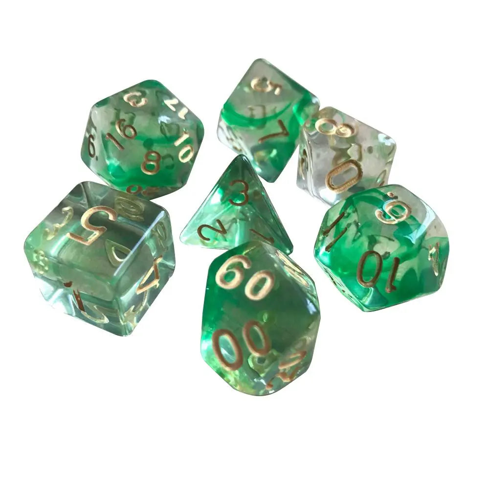 7Pcs Polyhedral Dice Double-Colors Polyhedral Game Dice for RPG Dungeons and Dragons DND RPG D20 D12 D10 D8 D6 D4 Table Game