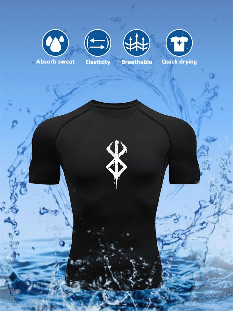 Men's Berserk Mark Of Sacrifice Compression Shirt Short Sleeve