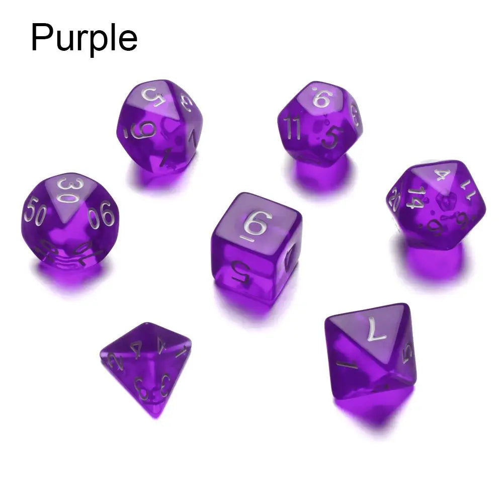 Multi-Sided 7-Die Dice Set Game Dice For TRPG DND Accessories Polyhedral Dice For Board Card Game Math Games