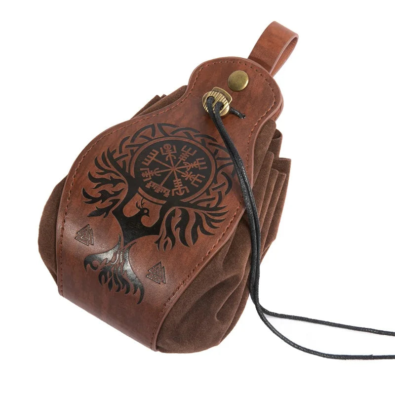 PU Leather Bag For DND Dice Game Tray 5 Celtic Designs Cute Drawstring Pouch For D&D Roleplaying RPG Gift Ideas Coin Purse