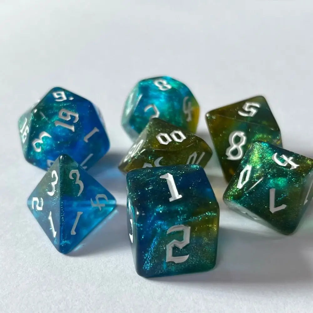 Multi-Sided 7-Die Dice Set Game Dice For TRPG DND Accessories Polyhedral Dice For Board Card Game Math Games