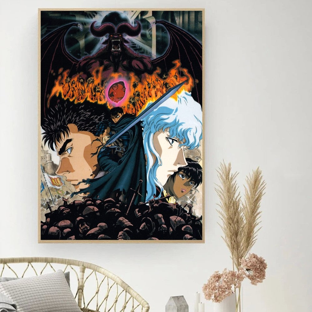 Berserk Japanese Anime Poster